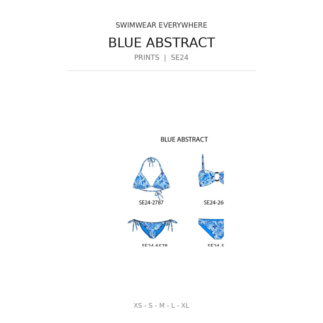 Swimwear Everywhere 2026 Blue Abstract print bikini tops and bottoms from the catalog