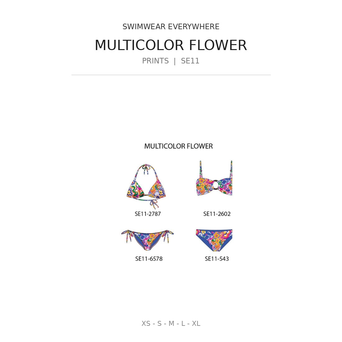 Swimwear Everywhere 2026 Multicolor Flower print bikini tops and bottoms from the catalog