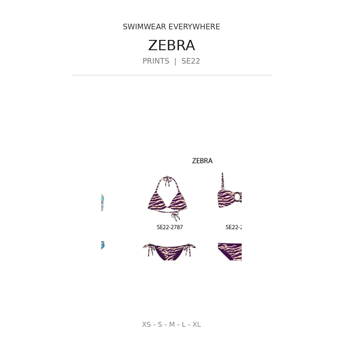 Swimwear Everywhere 2026 Zebra print bikini tops and bottoms from the catalog