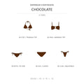 Swimwear Everywhere 2026 Chocolate solid-color bikini tops and bottoms from the catalog