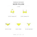 Swimwear Everywhere 2026 Neon Yellow solid-color bikini tops and bottoms from the catalog