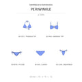 Swimwear Everywhere 2026 Periwinkle solid-color bikini tops and bottoms from the catalog