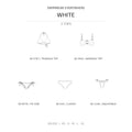 Swimwear Everywhere 2026 White solid-color bikini tops and bottoms from the catalog